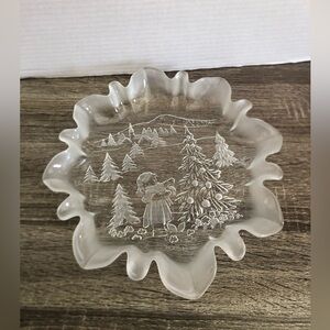 Vtg Mikasa Winter Scene Platter